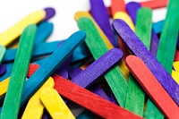 coloured popsicle sticks