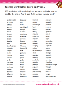spelling in year 4 age 8 9 oxford owl